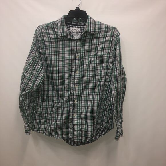 Consensus 100% Cotton XL Long Sleeve Button Front Plaid Mens Shirt - Picture 1 of 5